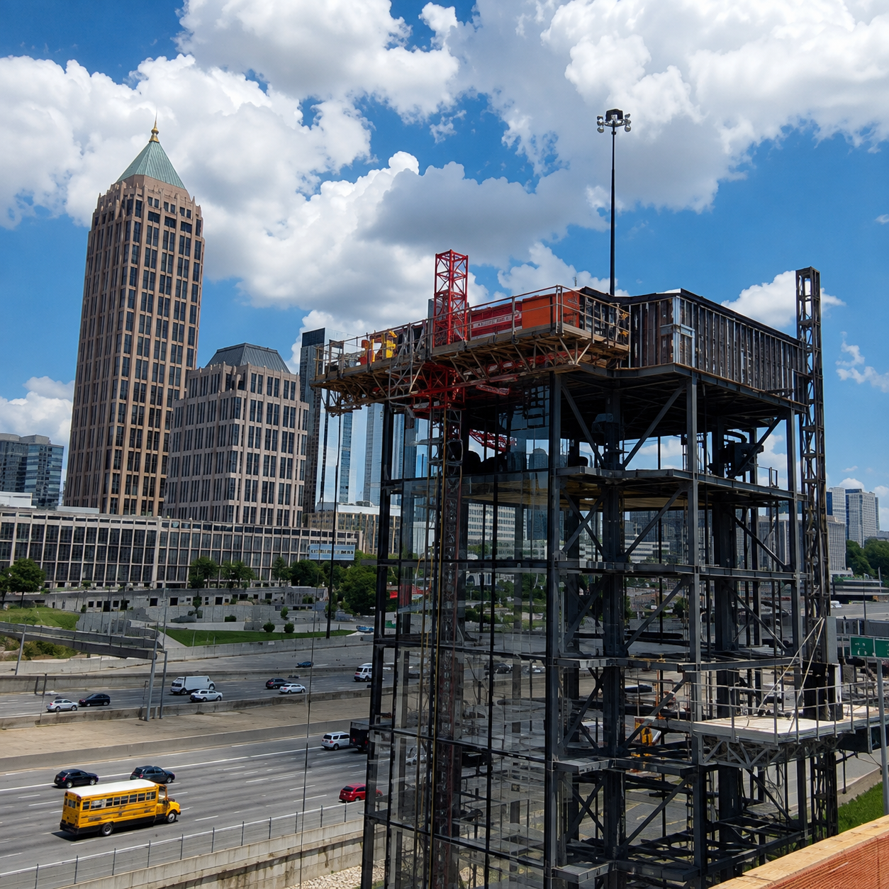 Commercial construction work in progress