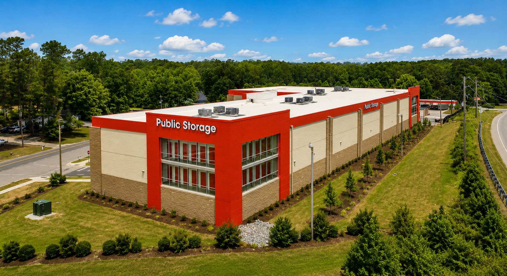 Public Storage self-storage project exterior in Holly Springs, North Carolina